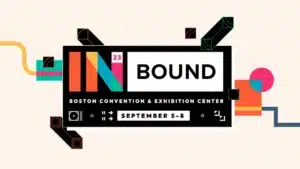 promotional graphic for the Inbound 2023 boston Hubspot convention 